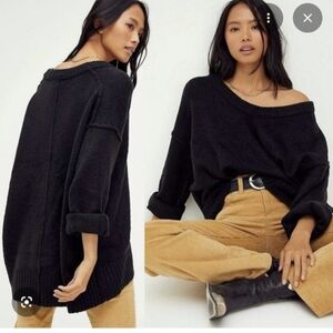 Free People Brookside Scoop Oversized Sweater
